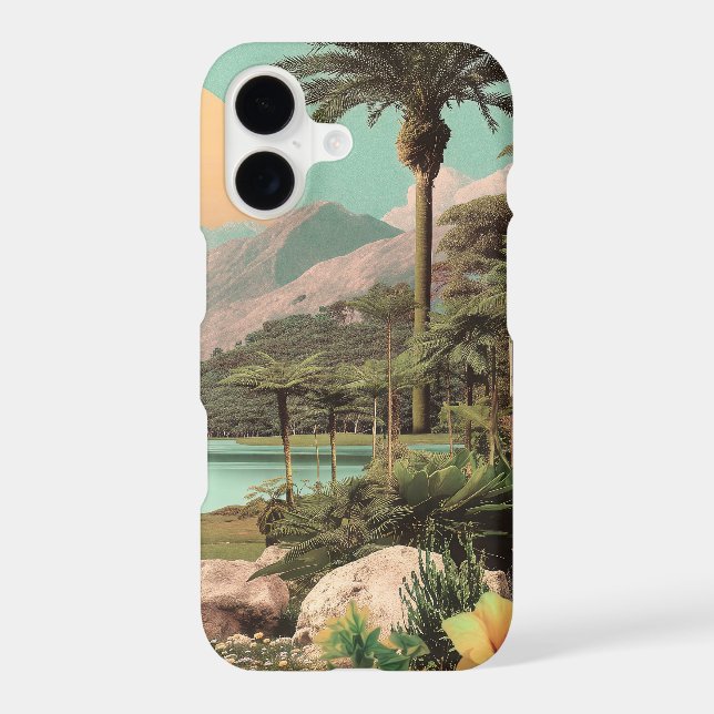Surreal Tropical Lake With Palm Trees (Back)