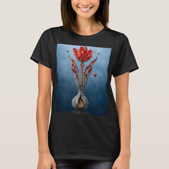 Surreal Tulip Fantasy Art T-Shirt (Front)