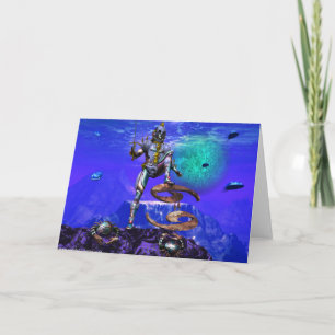 SURREAL UNDERSEA / Cancer Zodiac Birthday Sign Card