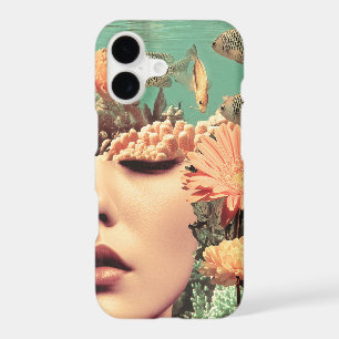 Surreal Underwater Portrait With Coral Flowers