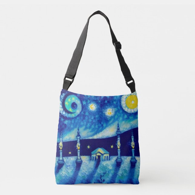 Surreal Village Cross-Body Tote (Front)