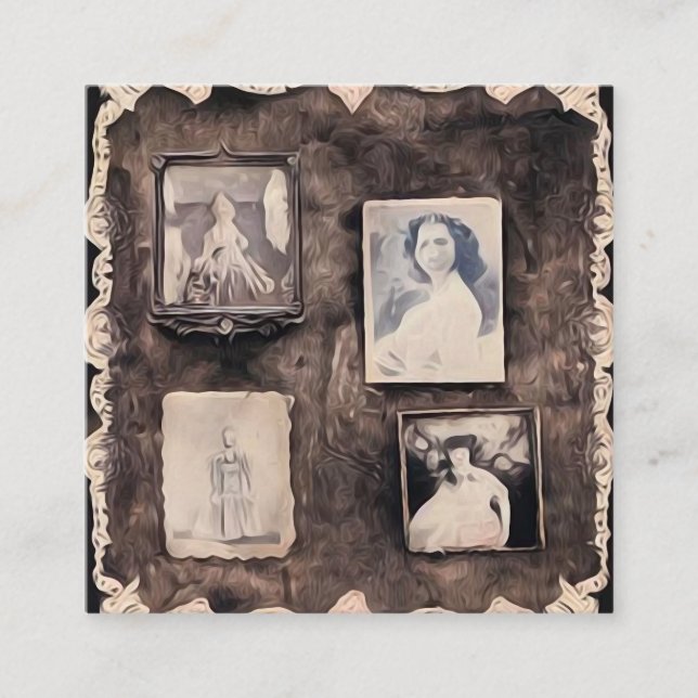 Surreal Vintage Painted Photos Enclosure Card (Front)