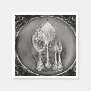 Surreal Vintage Wedding Elements Napkin