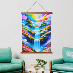 Surreal Waterfall Fantasy Art Hanging Tapestry
