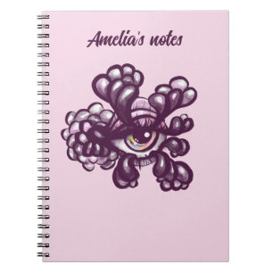 Surreal Weirdcore Eye Artwork in Dreamy Pastel Notebook