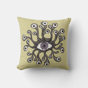 Surreal Weirdcore Eye Tentacle Artwork Cushion