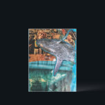 Surreal Whale of a Time Collage Art Postcard<br><div class="desc">A surreal collage made and photographed by Angelandspot in the year 2026 with vintage images from a magazine from the 1980s era of a bar scene and a whale</div>