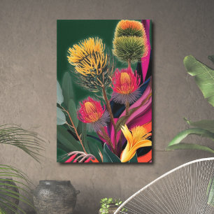 Surreal Wildflower Australian Botanical Canvas Print