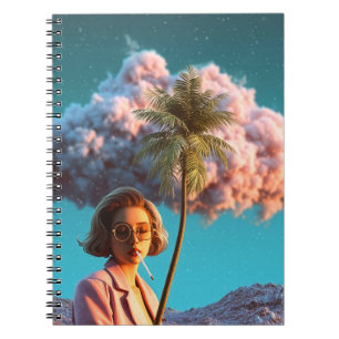 Surreal Woman with Palm Tree Notebook