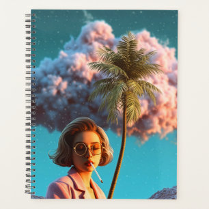 Surreal Woman with Palm Tree Planner