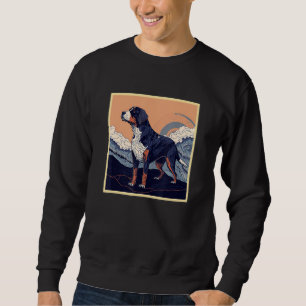 Surrealism Japanese Painting Greater Swiss Mountai Sweatshirt