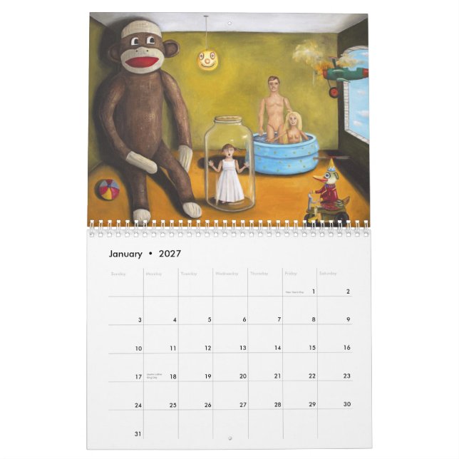 Surrealism With People 2013 Calendar (Jan 2027)
