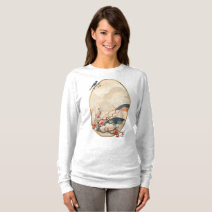 Surrealist Art with Flowers & Birds T-Shirt