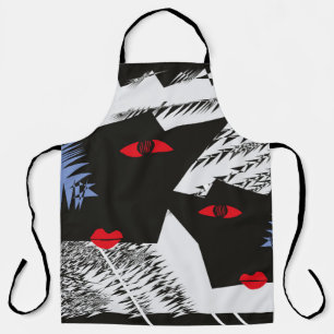 Surrealist faces are artistic portraits of humans, apron
