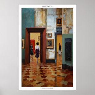 Surrealist Gallery Wall Art Print - Museum Hallway