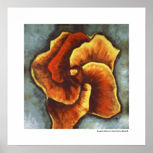 Surrealist Hand Hibiscus Surreal Cool Poster Print