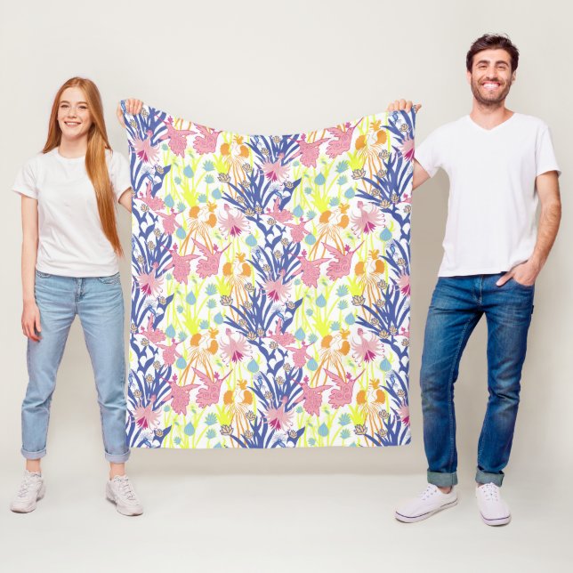 Surrealistic Garden Fleece Blanket (In Situ)