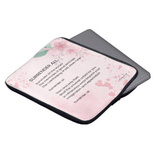  Surrender All - Motivational Empowerment Poem  Laptop Sleeve