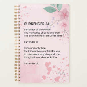 Surrender All - Motivational Empowerment Poem Planner