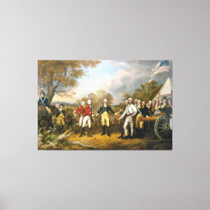 Surrender of General Burgoyne by John Trumbull Canvas Print