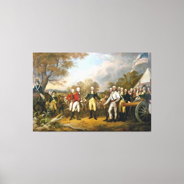 Surrender of General Burgoyne by John Trumbull Canvas Print (Front)