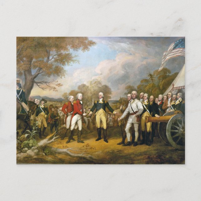 Surrender of General Burgoyne by John Trumbull Postcard (Front)