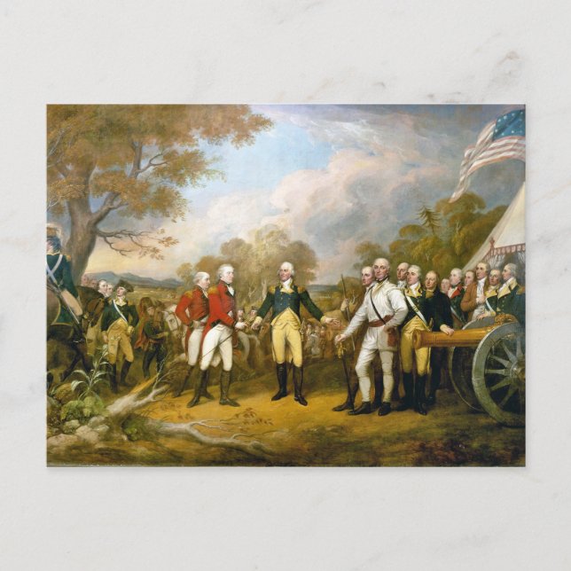 Surrender of General Burgoyne by John Trumbull Postcard (Front)