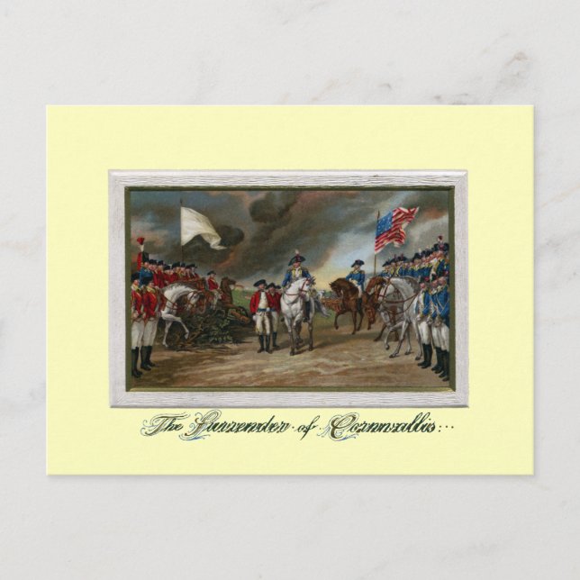 Surrender of Lord Cornwallis at Yorktown Postcard (Front)