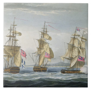 Surrender of the fort of Tamatave, engraved by T. Tile