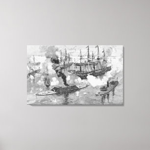 Surrender of the 'Tennessee', Battle of Mobile Canvas Print