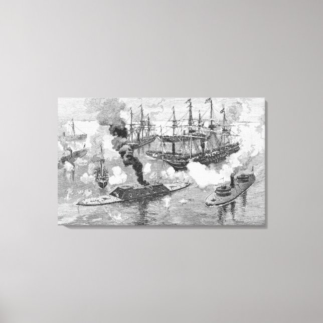 Surrender of the 'Tennessee', Battle of Mobile Canvas Print (Front)