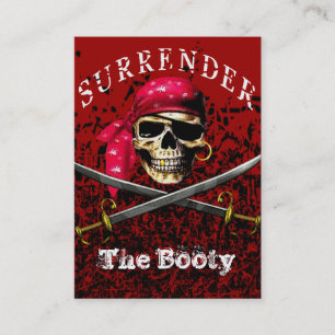 Surrender The Booty Pirate Business Card template