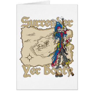 Surrender Yer Booty Pirate Treasure Map