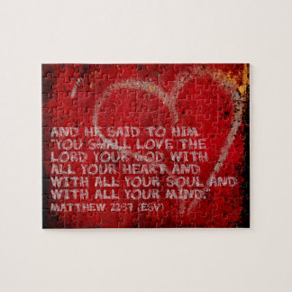 Surrendering All Matthew 22:37 Scripture Photo Art Jigsaw Puzzle