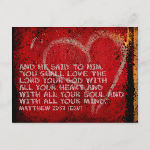 Surrendering All Matthew 22:37 Scripture Photo Art Postcard