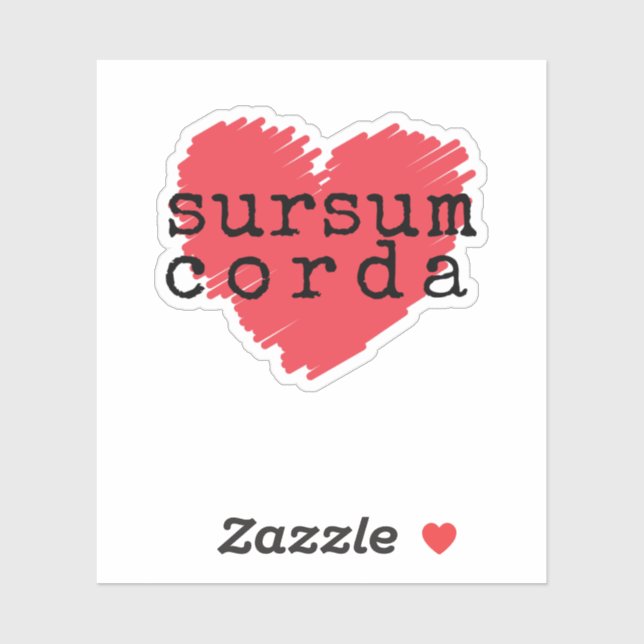 Sursum Corda Catholic Latin Sticker (Sheet)