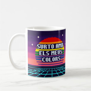 Surto Amb Els Meus Colours Catalan Pride Pixel Mug