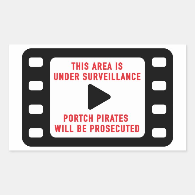 Surveillance Warning Sticker (Front)