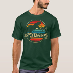 Survey Engineer Dinosaur T-Shirt