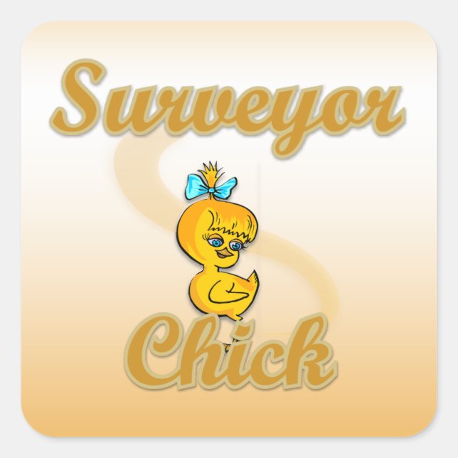 Surveyor Chick Square Sticker (Front)