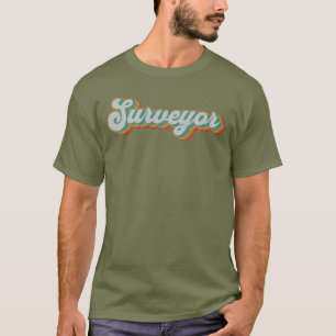 Surveyor In Retro Colours Cartographer T-Shirt