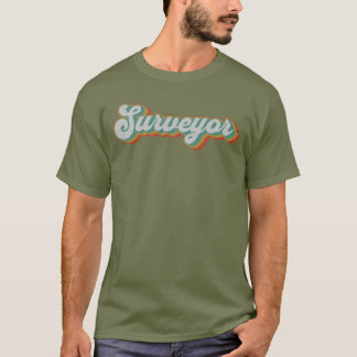Surveyor In Retro Colours Cartographer T-Shirt