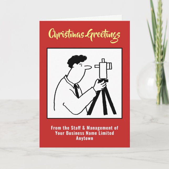 Surveyor or Surveying Company Christmas Card (Front)