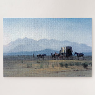 Surveyor’s Wagon in the Rockies, Albert Bierstadt Jigsaw Puzzle