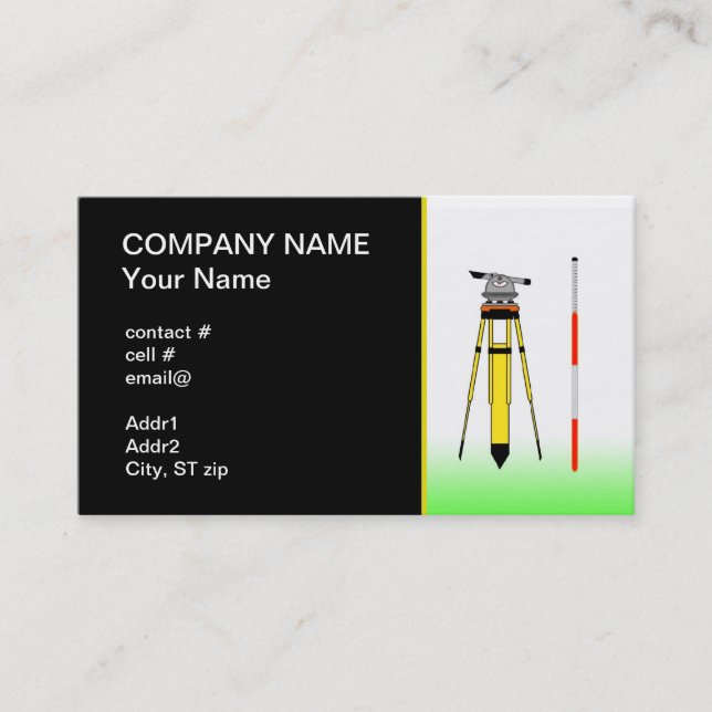surveyor tools business card (Front)