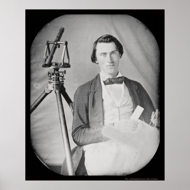 Surveyor & Tools Daguerreotype 1848 Poster (Front)