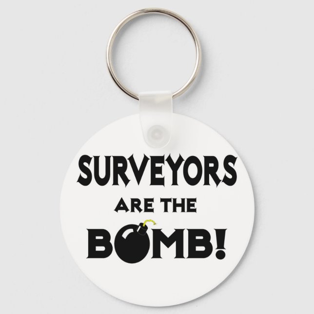 Surveyors Are The Bomb! Key Ring (Front)