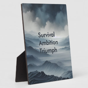 Survival Ambition Triumph Motivational Plaque