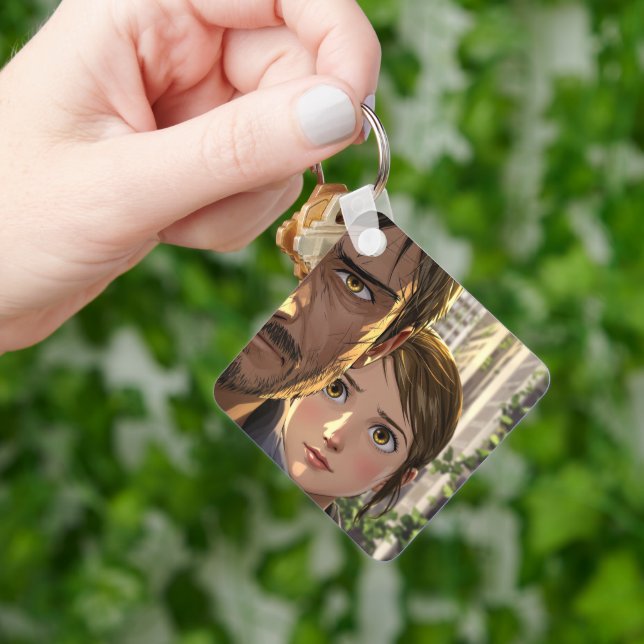 Survival Bond Post-Apocalyptic Art Keepsake Keycha Key Ring (Hand)