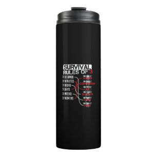 Survival Rules of Three - Wilderness Quiz Thermal Tumbler